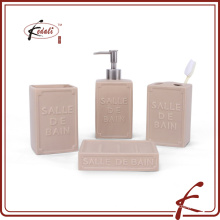 pink salle de bain ceramic matt finished bathroom accessories set